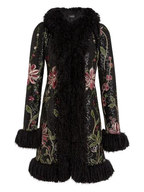 sequin-embellished floral-embroidered coat by GIAMBATTISTA VALLI