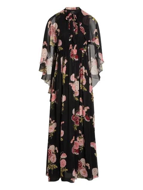 tie-neck floral maxi dress by GIAMBATTISTA VALLI