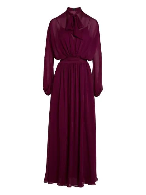 tie-neck silk maxi dress by GIAMBATTISTA VALLI