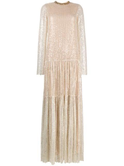 tiered sequinned gown by GIAMBATTISTA VALLI