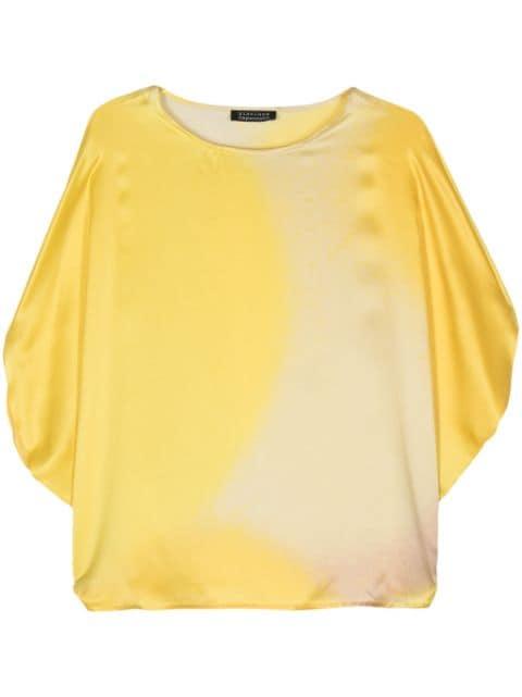 Iris ombré-effect silk blouse by GIANLUCA CAPANNOLO