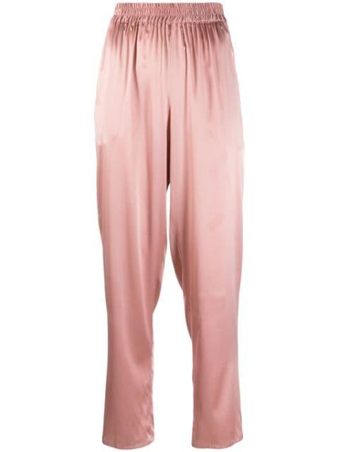 Mila cropped satin trousers by GIANLUCA CAPANNOLO