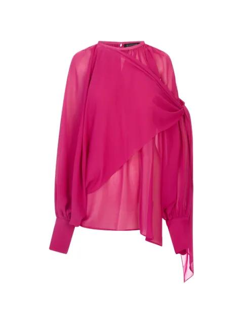draped knotted-detail blouse by GIANLUCA CAPANNOLO