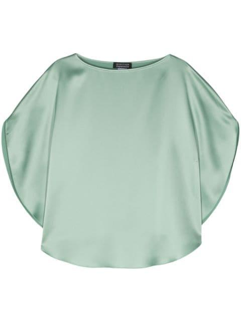 tonal stitching satin-finish blouse by GIANLUCA CAPANNOLO