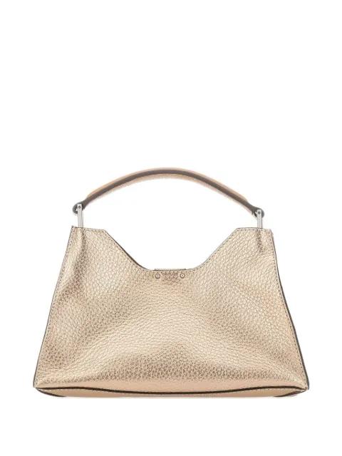 Aurora hammered trapezoid leather tote bag by GIANNI CHIARINI