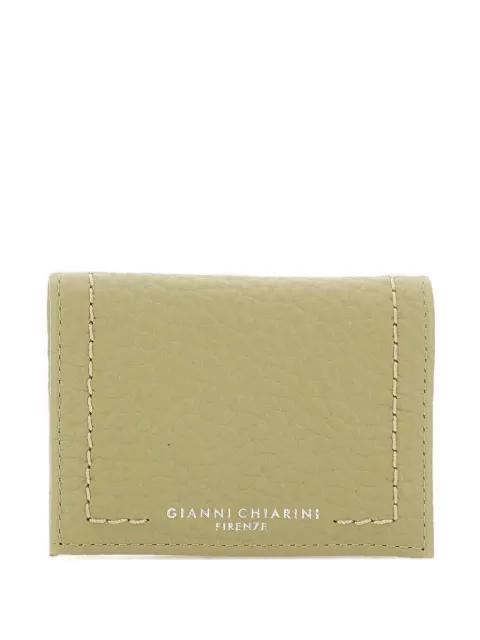 Bubble contrast-stitching card holder by GIANNI CHIARINI