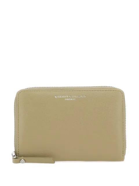 Grain pebbled zip wallet by GIANNI CHIARINI