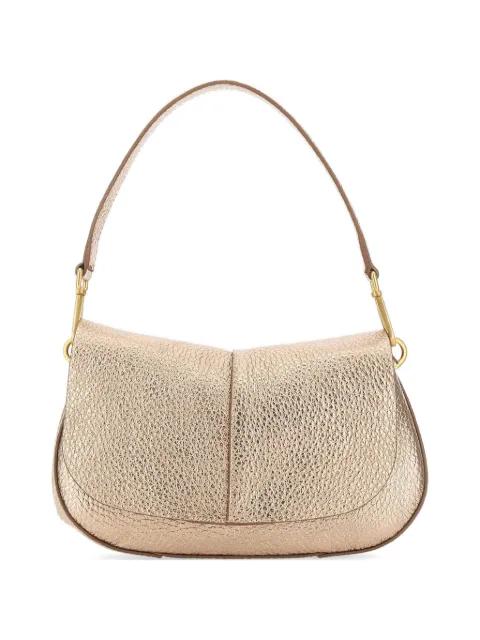Helena Round grained flap leather shoulder bag by GIANNI CHIARINI