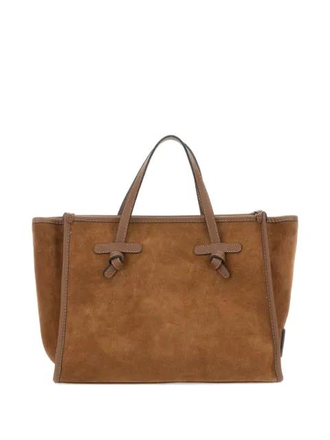 Marcella Club knot-detail suede tote bag by GIANNI CHIARINI
