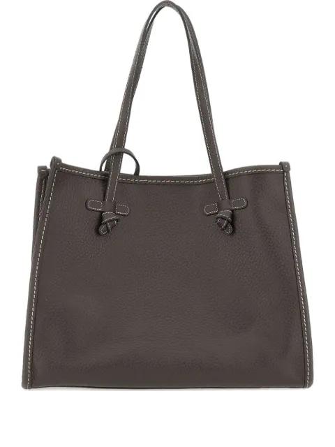 Marcella knotted-detail leather tote bag by GIANNI CHIARINI