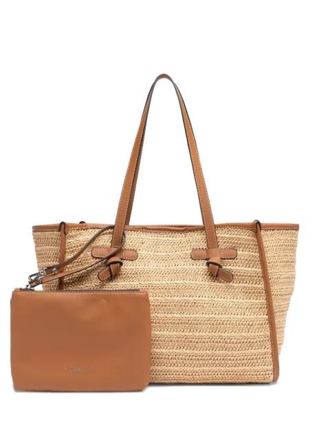 Marcella straw-effect tote bag by GIANNI CHIARINI