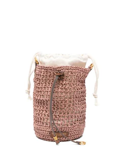 Nefeli woven drawstring bucket bag by GIANNI CHIARINI