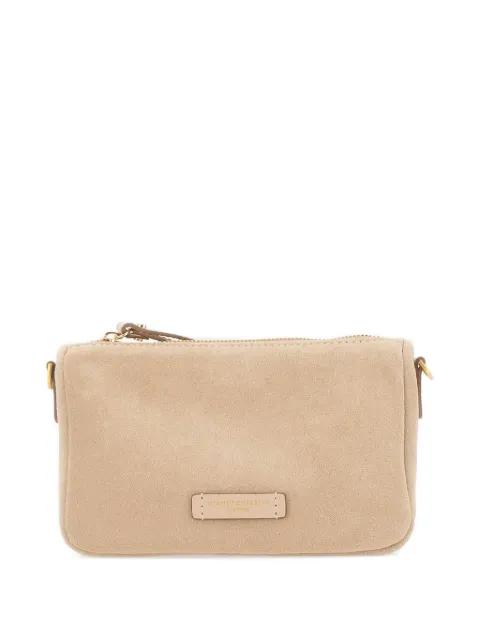 Nora Pouch zip suede pouch by GIANNI CHIARINI