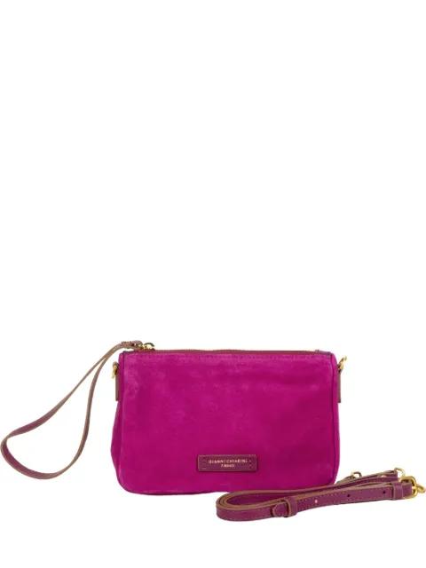 Nora zip suede clutch bag by GIANNI CHIARINI