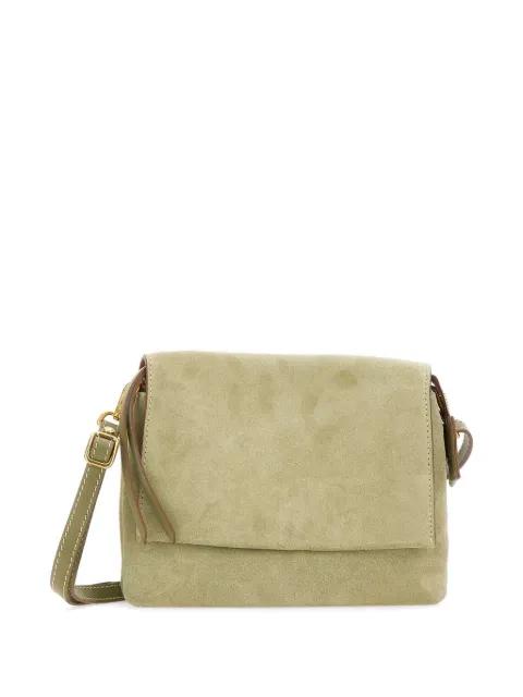 Three flap zip leather shoulder bag by GIANNI CHIARINI