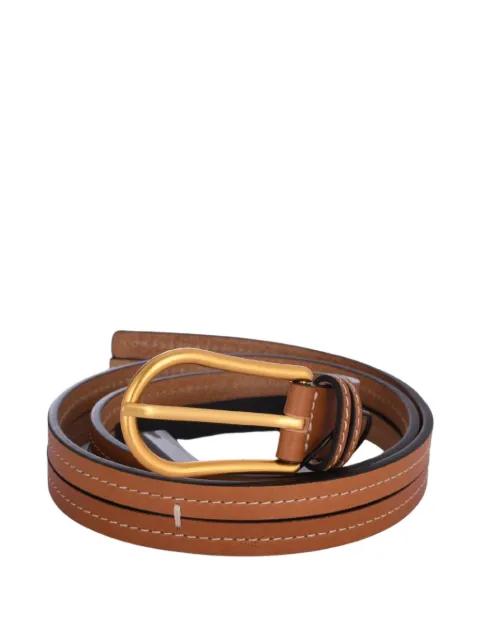 double-strap leather belt by GIANNI CHIARINI