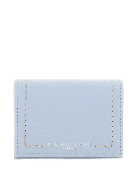 grain leather card holder by GIANNI CHIARINI