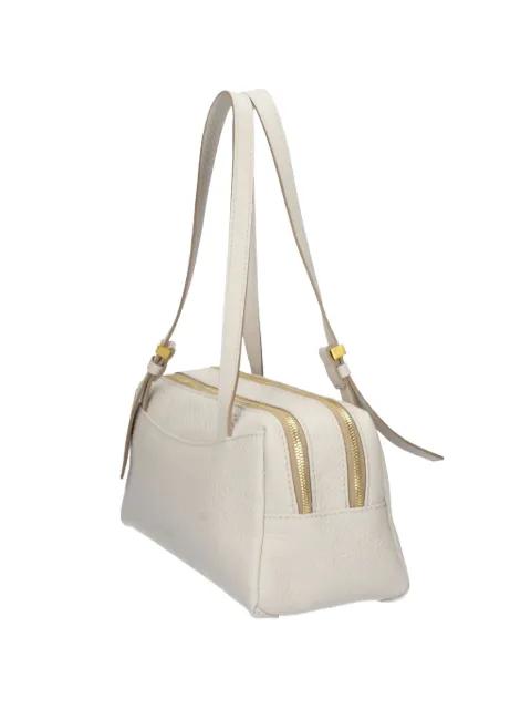 grained leather clutch bag by GIANNI CHIARINI