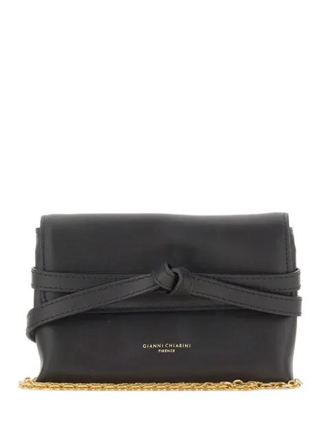 knotted strap leather shoulder bag by GIANNI CHIARINI