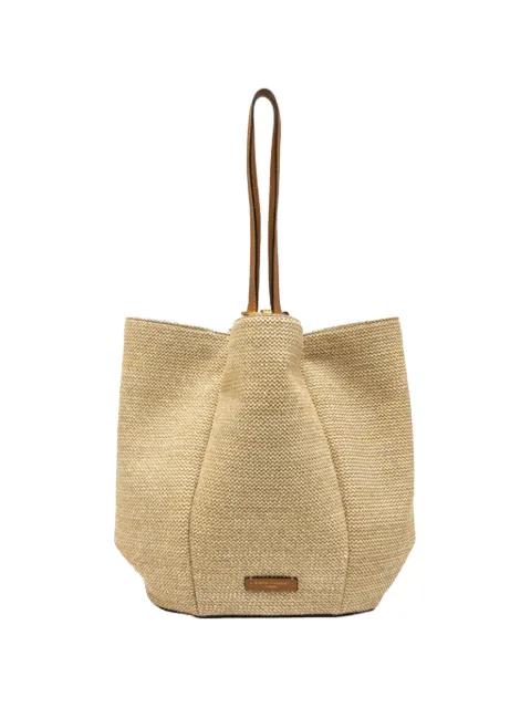 large Lily woven leather-trim tote bag by GIANNI CHIARINI