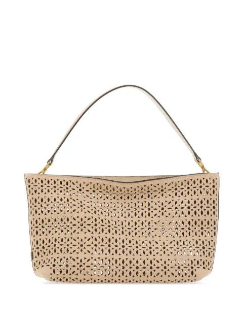 perforated mashup leather shoulder bag by GIANNI CHIARINI