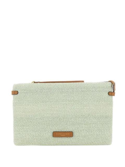 small Hermy straw clutch bag by GIANNI CHIARINI