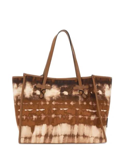 tie-dye leather-trim shoulder bag by GIANNI CHIARINI