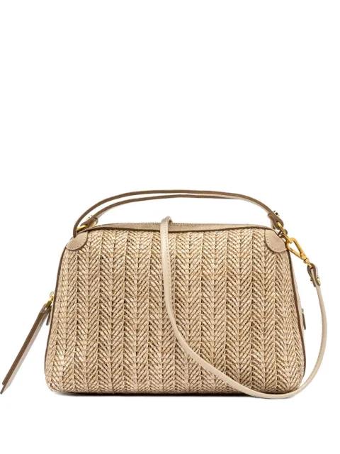 woven handle tote bag by GIANNI CHIARINI