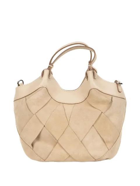woven top-handle clutch bag by GIANNI CHIARINI