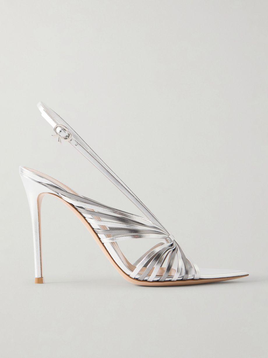 105 metallic leather slingback sandals by GIANVITO ROSSI