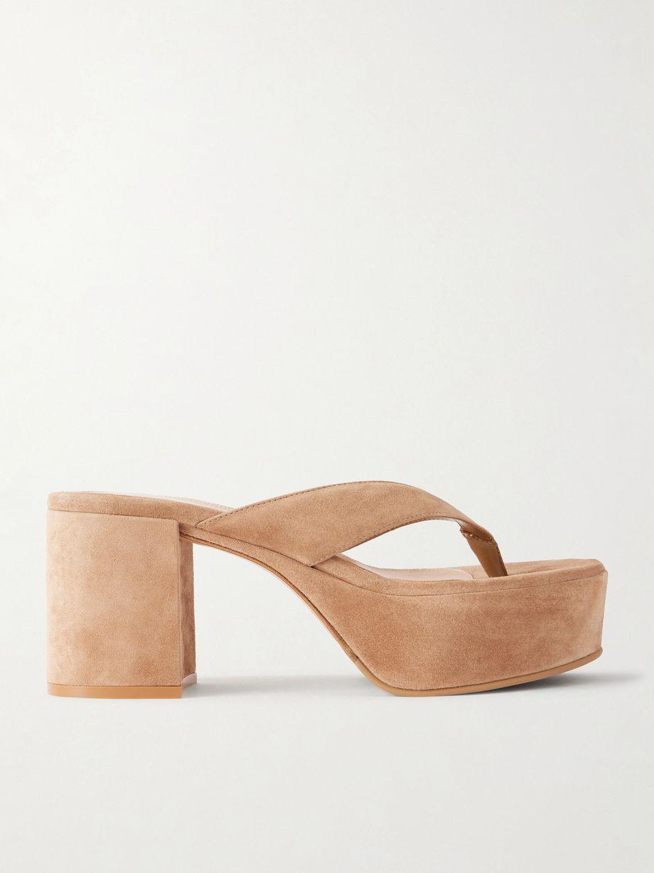 35 suede platform thong sandals by GIANVITO ROSSI