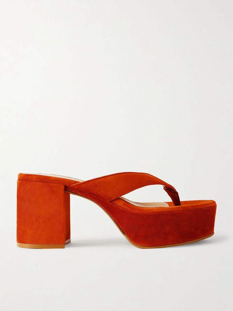 35 suede platform thong sandals by GIANVITO ROSSI