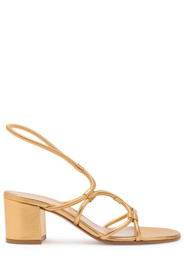 65 metallic nappa leather sandals by GIANVITO ROSSI