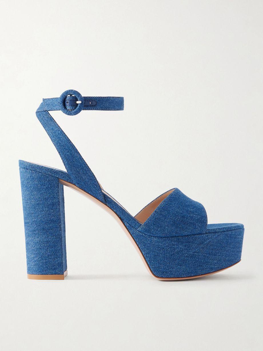 70 denim platform sandals by GIANVITO ROSSI