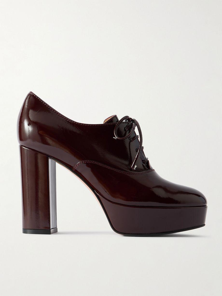 70 patent-leather platform Oxford pumps by GIANVITO ROSSI