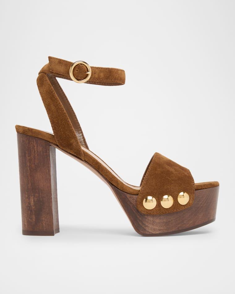 70MM Suede Platform Sandals by GIANVITO ROSSI