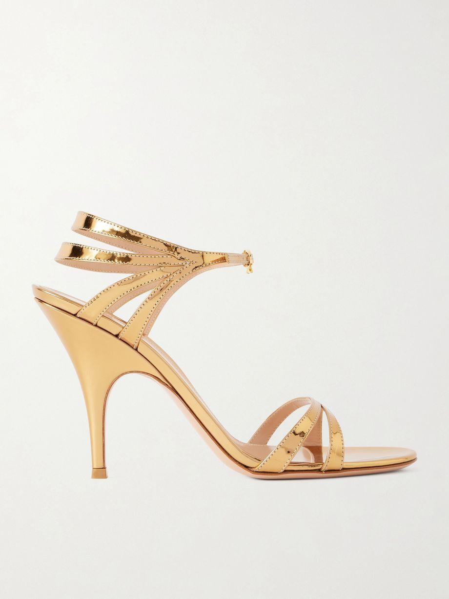 95 mirrored-leather sandals by GIANVITO ROSSI
