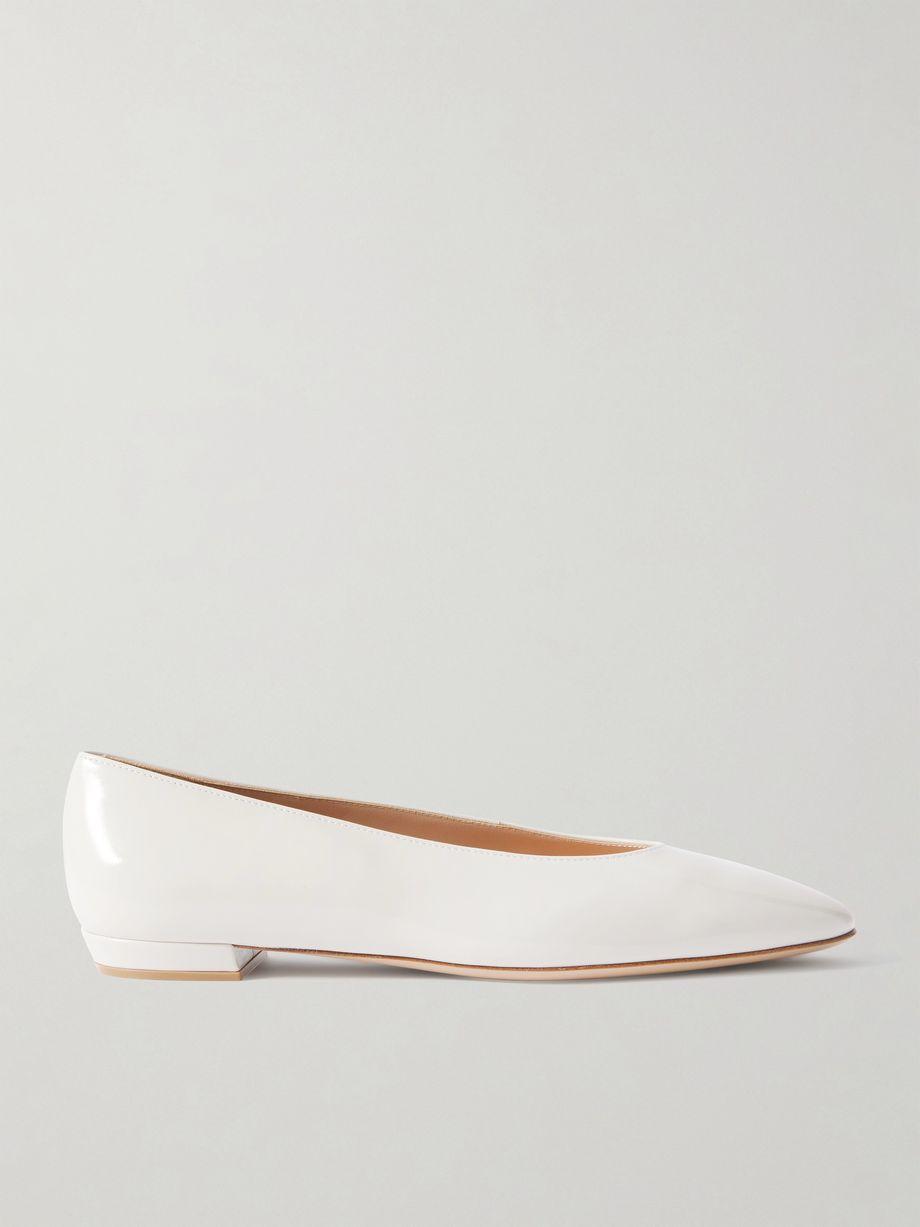 Amelia glossed-leather ballet flats by GIANVITO ROSSI