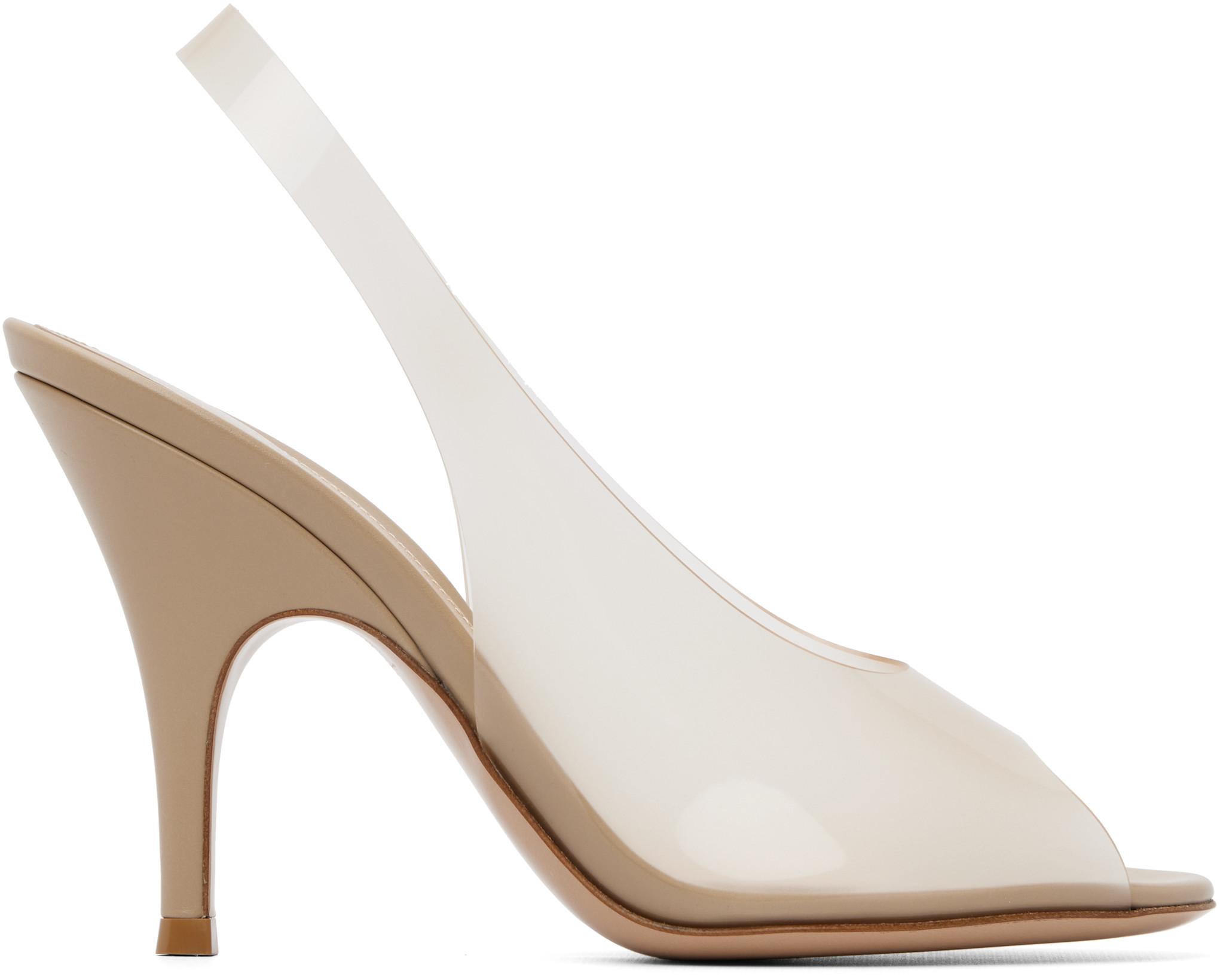 Beige Amelie Heeled Sandals by GIANVITO ROSSI