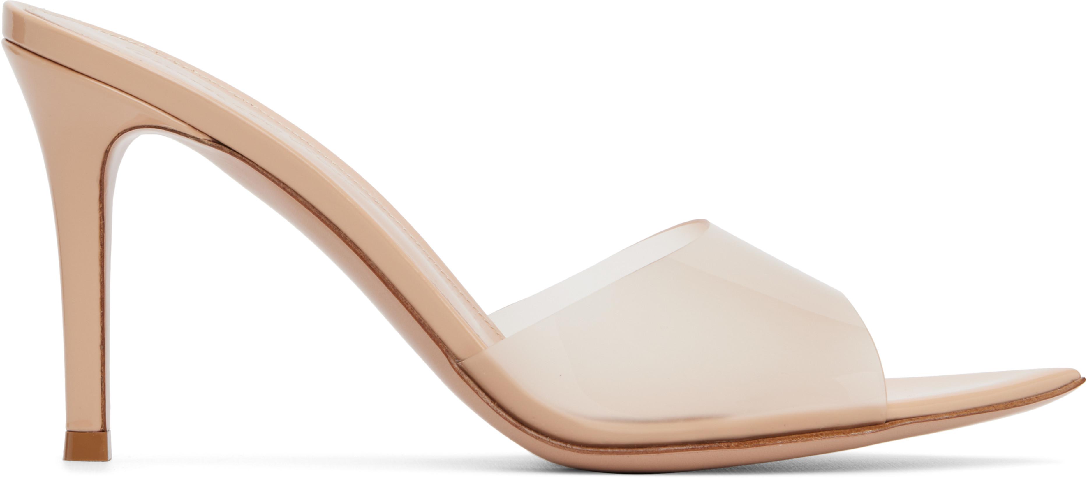 Beige Elle 85 Heeled Sandals by GIANVITO ROSSI