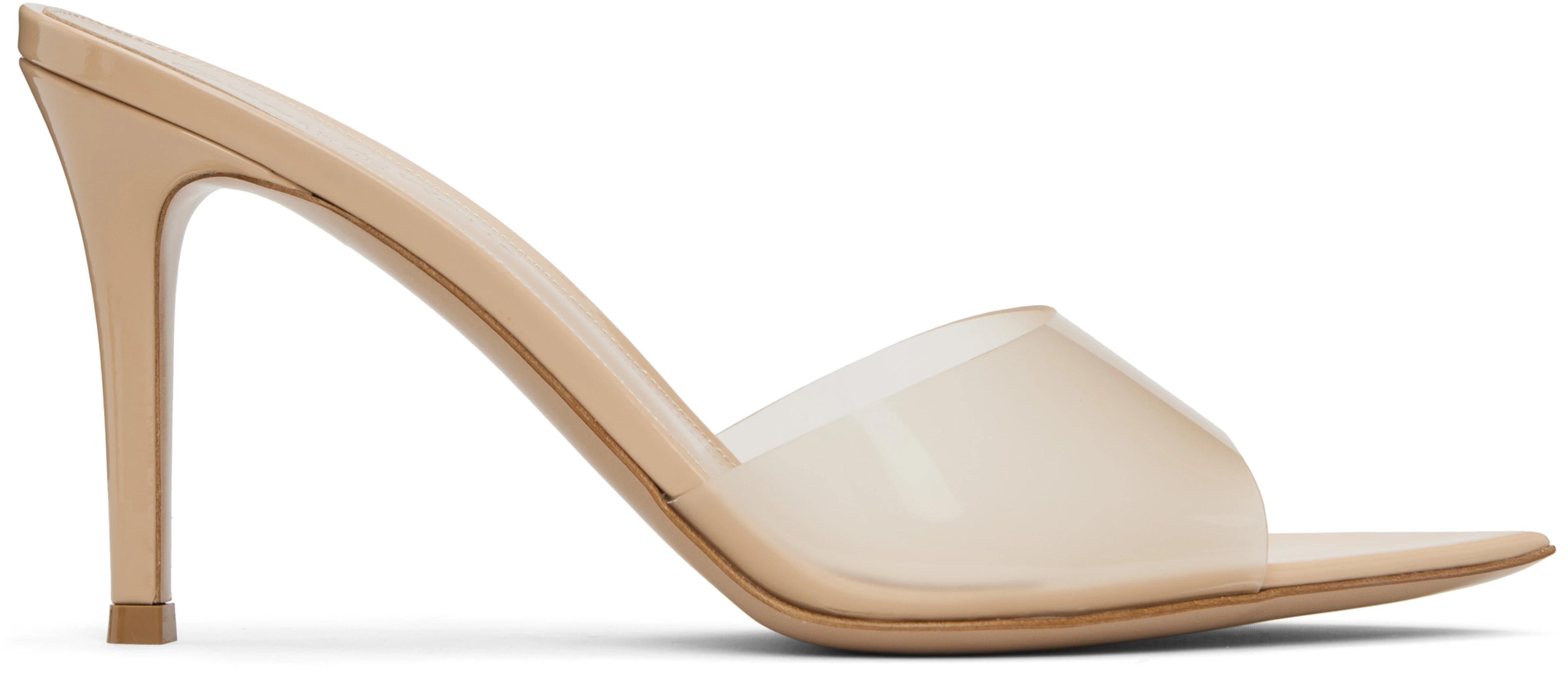 Beige Elle 85 Heeled Sandals by GIANVITO ROSSI