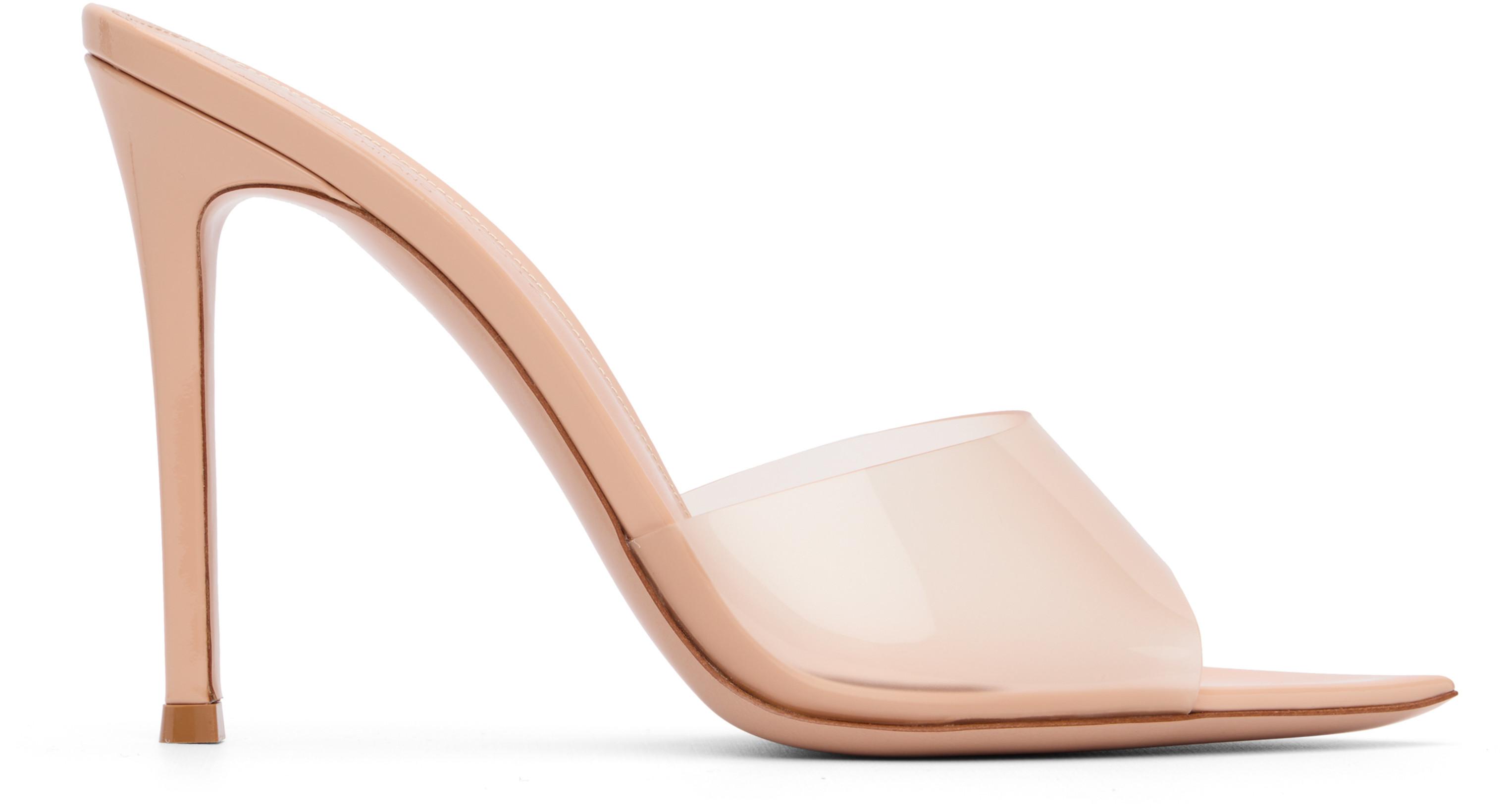 Beige Elle Heeled Sandals by GIANVITO ROSSI