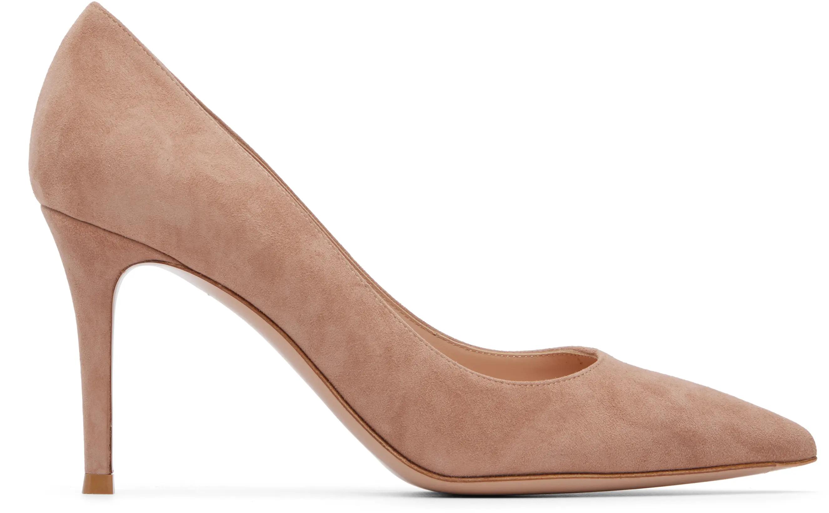 Beige Gianvito 85 Heels by GIANVITO ROSSI