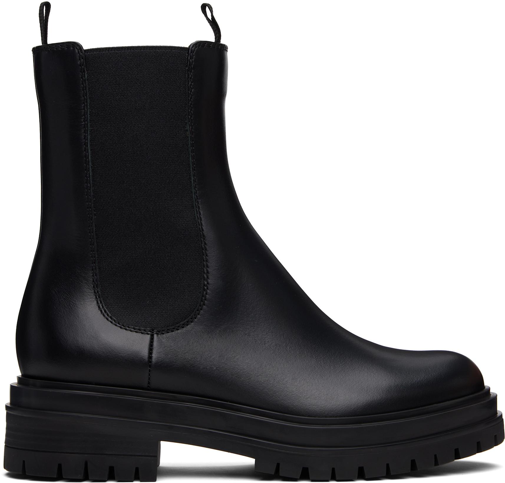 Black Chester Chelsea Boots by GIANVITO ROSSI