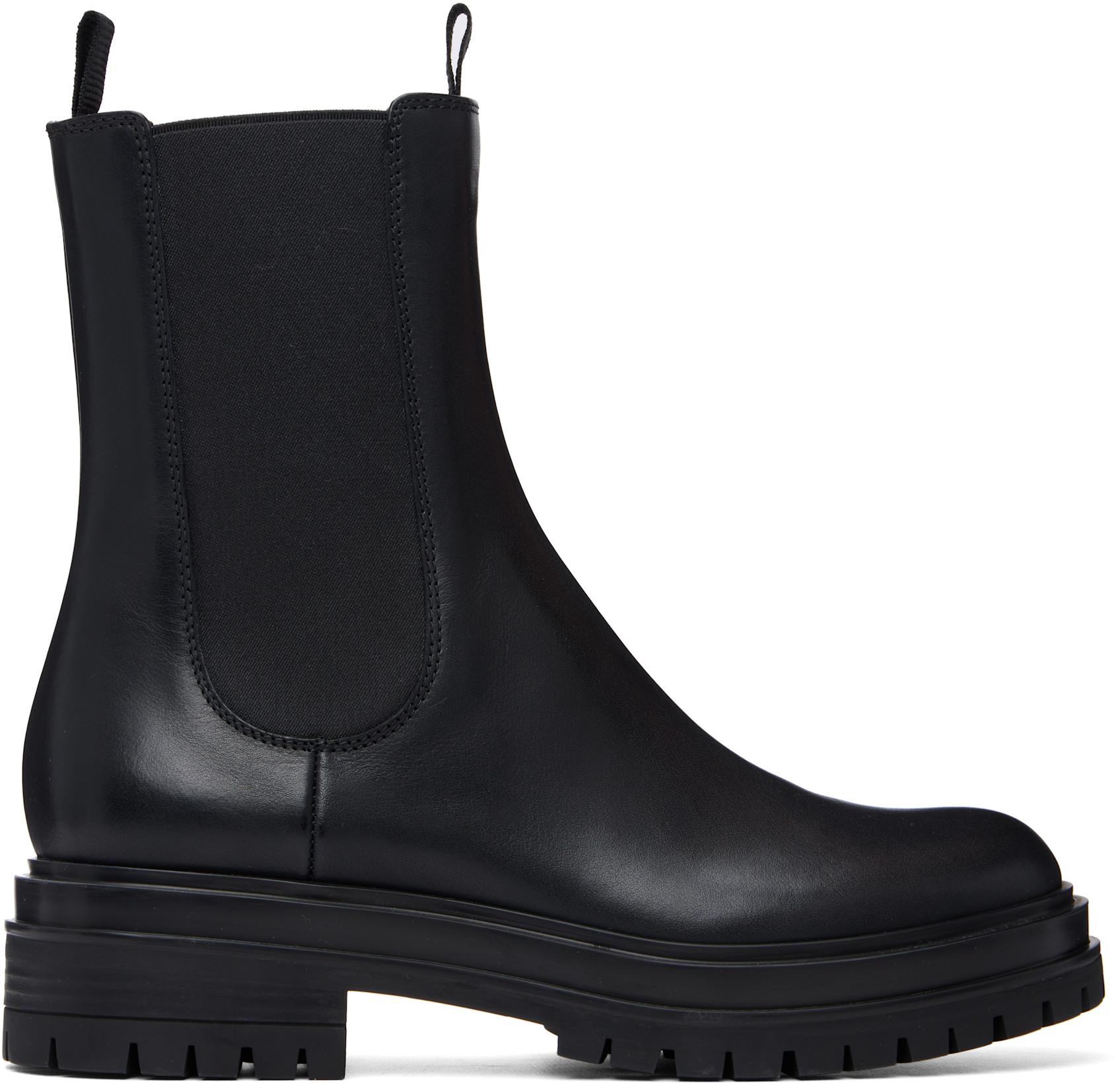 Black Chester Chelsea Boots by GIANVITO ROSSI