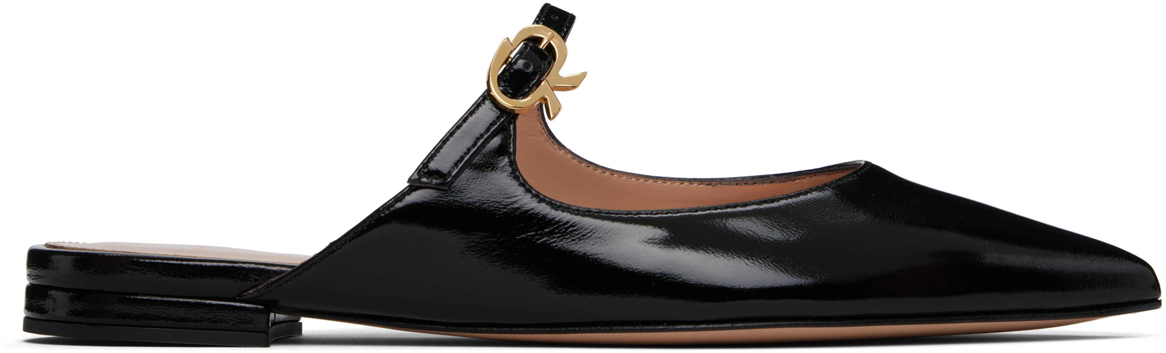 Black Ribbon Jane Slide Loafers by GIANVITO ROSSI
