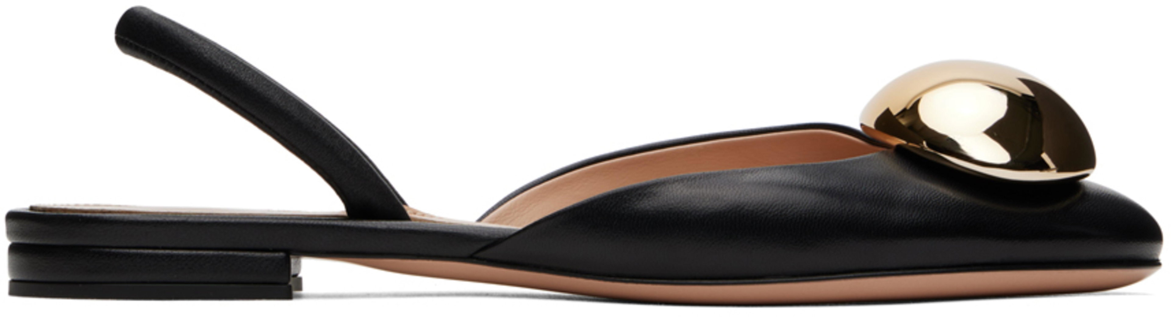 Black Sphera Ballerina Flats by GIANVITO ROSSI
