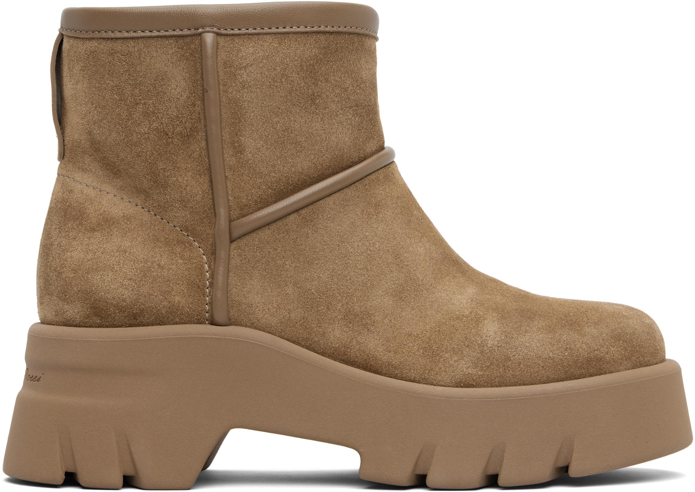Brown Stormy Boots by GIANVITO ROSSI