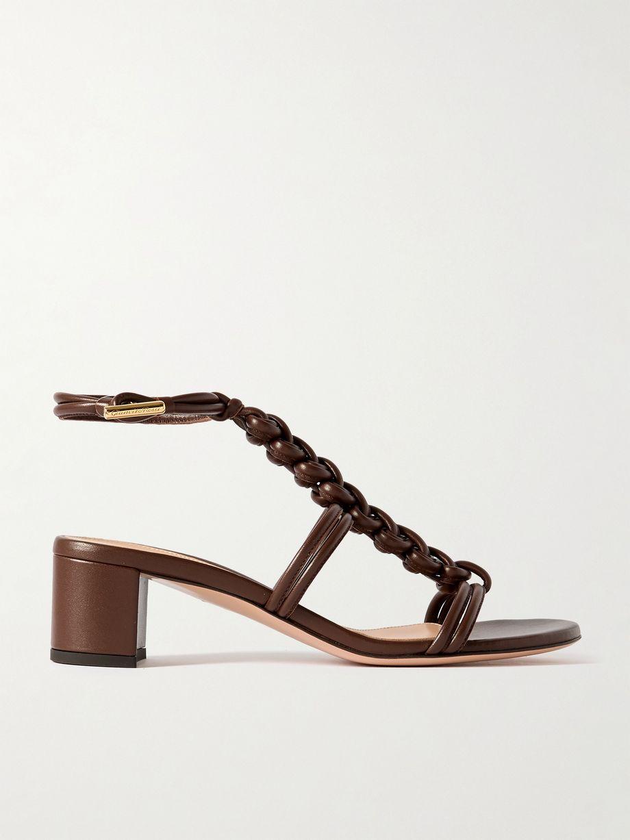 Capua 45 woven leather sandals by GIANVITO ROSSI
