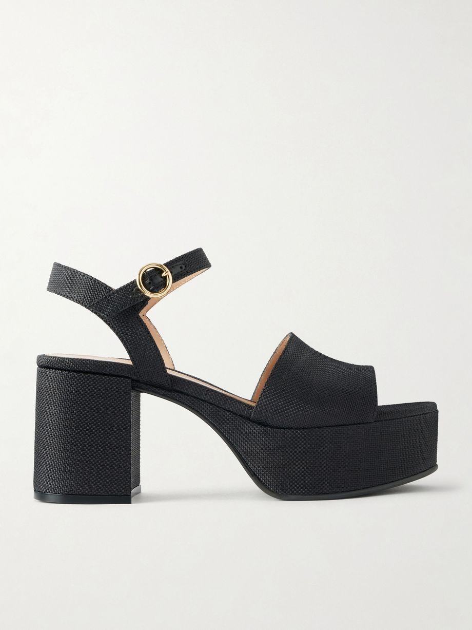Carol 35 raffia platform sandals by GIANVITO ROSSI
